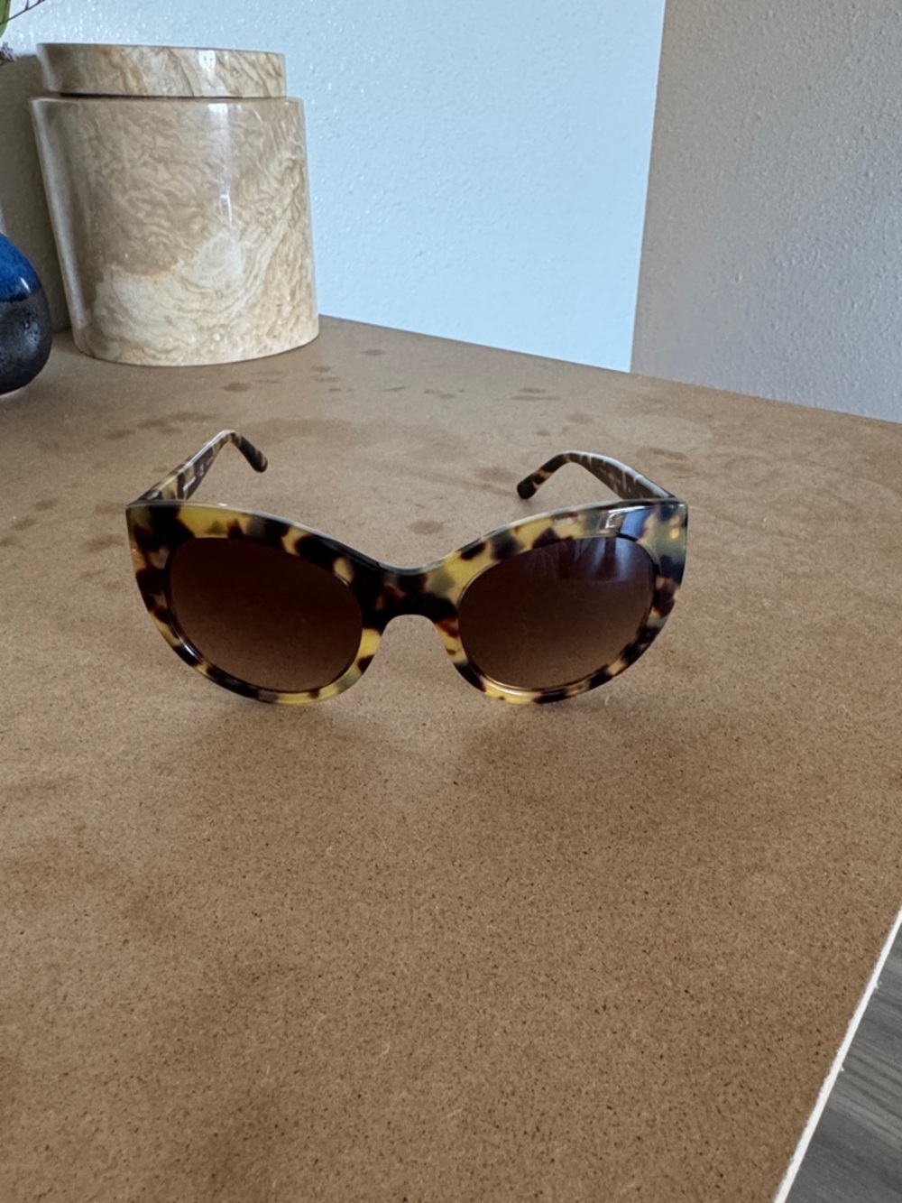 Tory Burch Tortoiseshell Rounded Cat-Eye Sunglasses - Brown Lenses